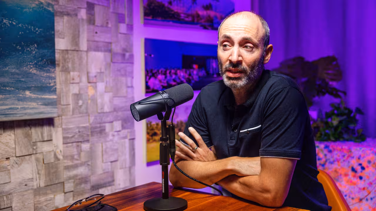 Jordan Grumet speaking at podcast